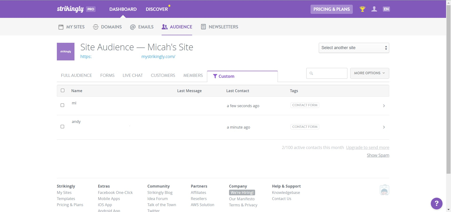 Strikingly Audience Strikingly Audience